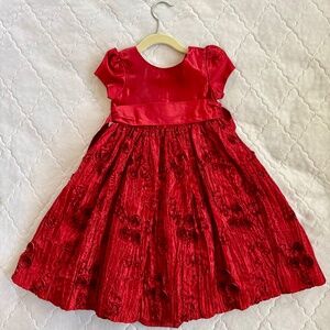 Cinderella Girl's Fancy Dress, Deep Red, Size 4/4T